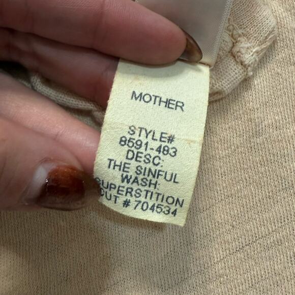 Mother Superstition Peach Linen Sinful Graphic Tee Shirt T-Shirt size S NEW Tags - Picture 8 of 9